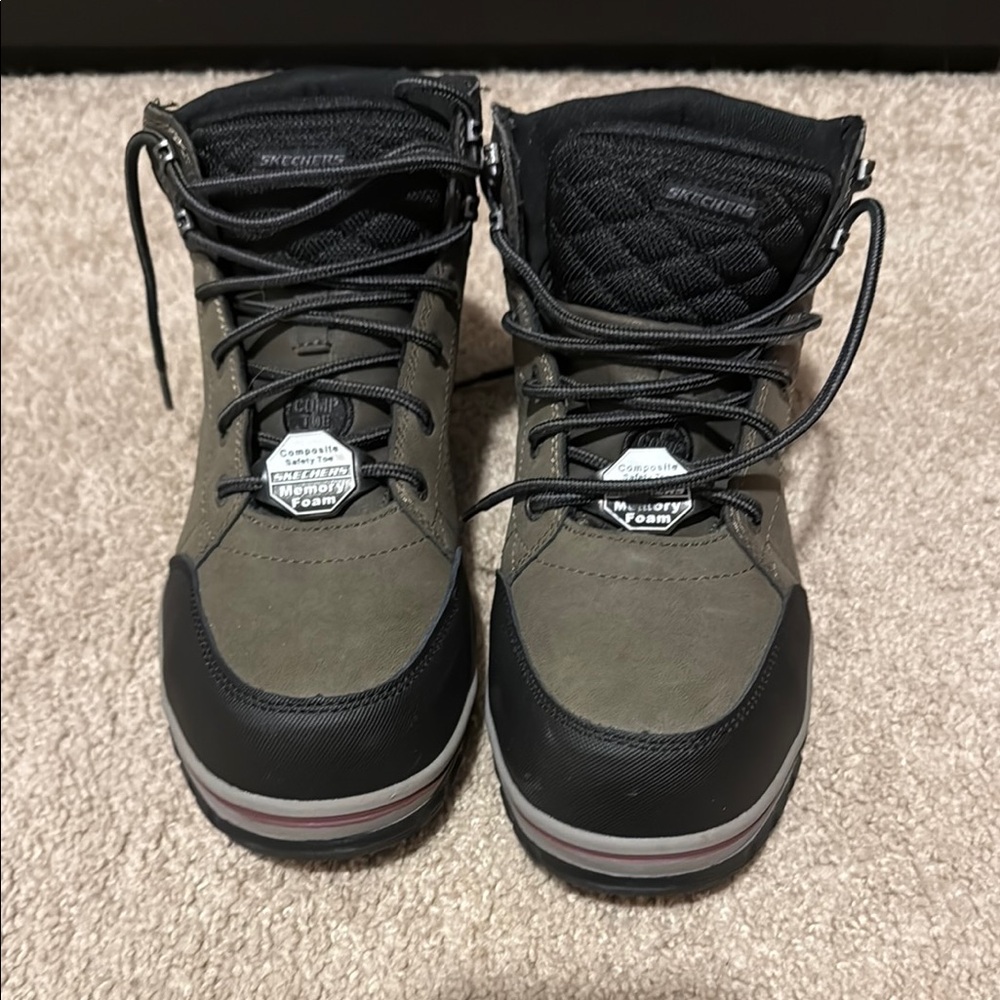 Skechers Black and Gray Boots Durable Stylish Footwear